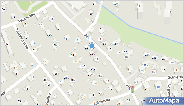 Katowice, Armii Krajowej, 12A, mapa Katowic