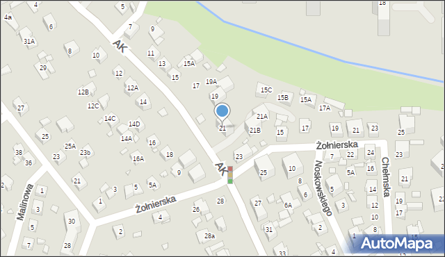Katowice, Armii Krajowej, 21, mapa Katowic