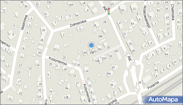 Katowice, Armii Krajowej, 30B, mapa Katowic