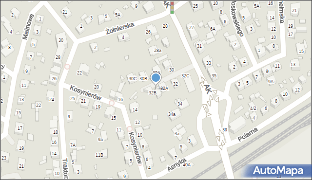 Katowice, Armii Krajowej, 32d, mapa Katowic