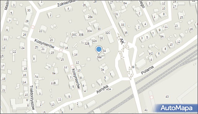 Katowice, Armii Krajowej, 34a, mapa Katowic