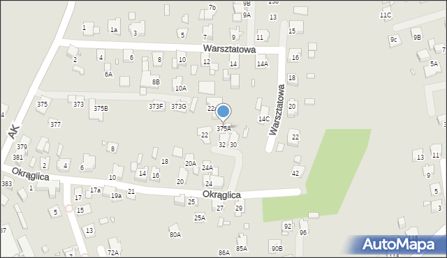 Katowice, Armii Krajowej, 375A, mapa Katowic