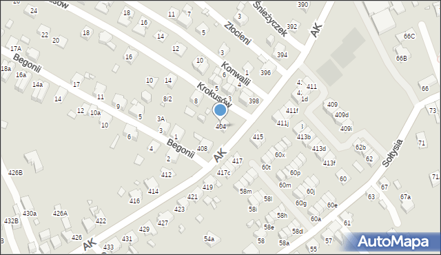 Katowice, Armii Krajowej, 404, mapa Katowic