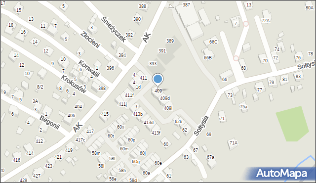 Katowice, Armii Krajowej, 409, mapa Katowic