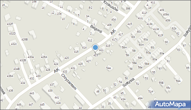 Katowice, Armii Krajowej, 423, mapa Katowic