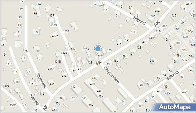 Katowice, Armii Krajowej, 424, mapa Katowic