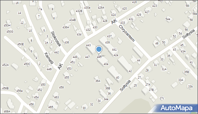 Katowice, Armii Krajowej, 445, mapa Katowic