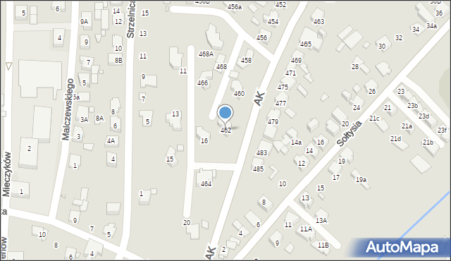 Katowice, Armii Krajowej, 462, mapa Katowic