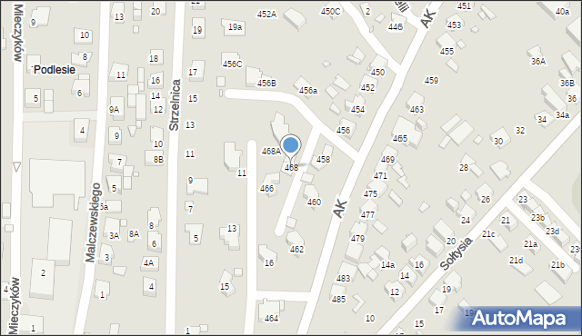 Katowice, Armii Krajowej, 468, mapa Katowic