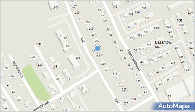 Katowice, Armii Krajowej, 213, mapa Katowic