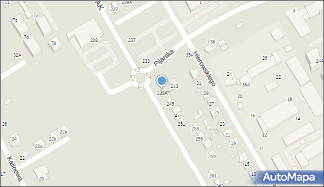 Katowice, Armii Krajowej, 243A, mapa Katowic