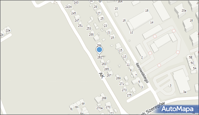 Katowice, Armii Krajowej, 261, mapa Katowic