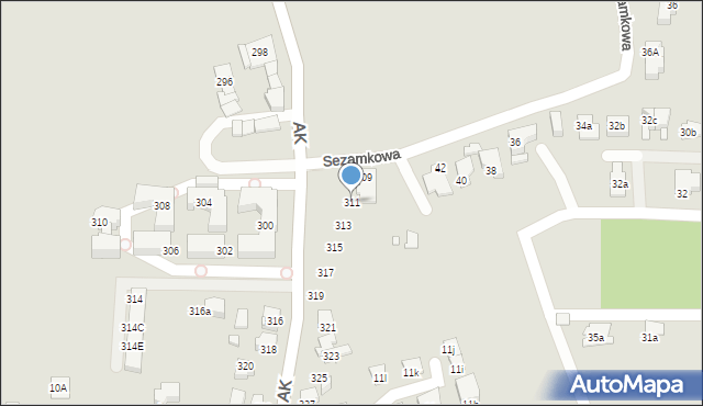 Katowice, Armii Krajowej, 311, mapa Katowic