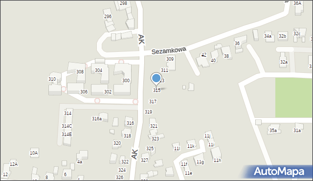 Katowice, Armii Krajowej, 315, mapa Katowic