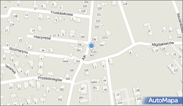 Katowice, Armii Krajowej, 343A, mapa Katowic