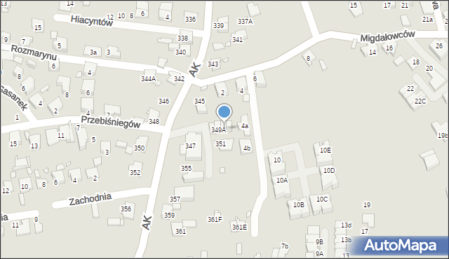 Katowice, Armii Krajowej, 349B, mapa Katowic