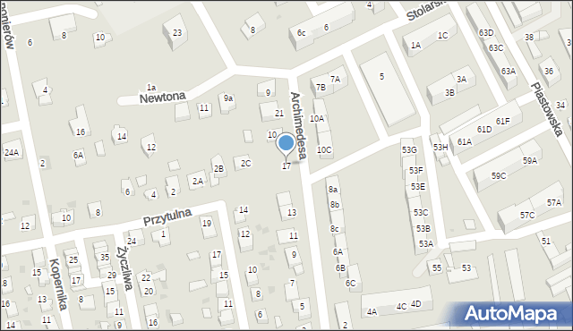 Kędzierzyn-Koźle, Archimedesa, 17, mapa Kędzierzyna-Koźle