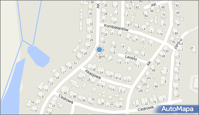 Kępno, Armii Krajowej, 18, mapa Kępno