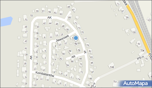 Kępno, Armii Krajowej, 54, mapa Kępno