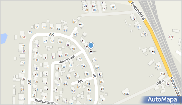 Kępno, Armii Krajowej, 75, mapa Kępno