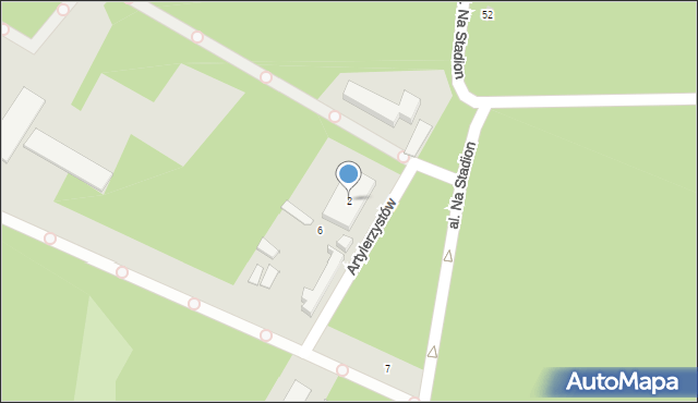 Kielce, Artylerzystów, 2, mapa Kielc