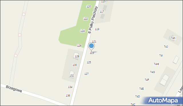 Kiełpin, Armii Poznań, 123, mapa Kiełpin