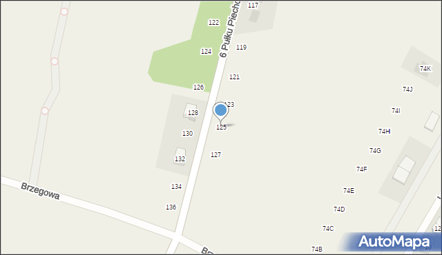 Kiełpin, Armii Poznań, 125, mapa Kiełpin