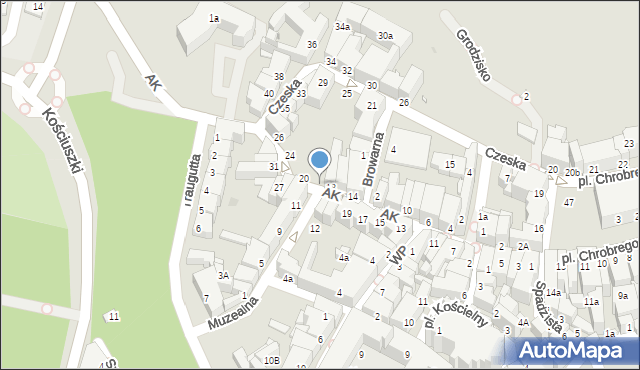 Kłodzko, Armii Krajowej, 20a, mapa Kłodzka