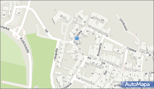 Kłodzko, Armii Krajowej, 26, mapa Kłodzka