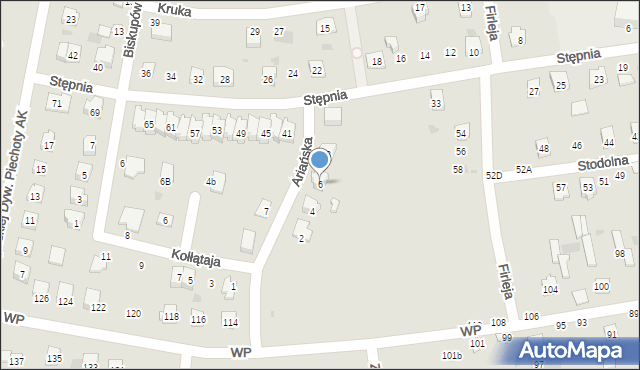 Kock, Ariańska, 6, mapa Kock