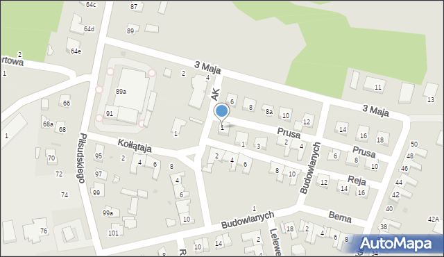 Kolbuszowa, Armii Krajowej, 1, mapa Kolbuszowa