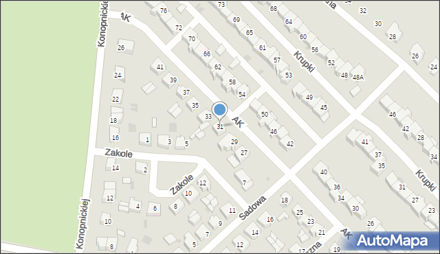 Kolno, Armii Krajowej, 31, mapa Kolno