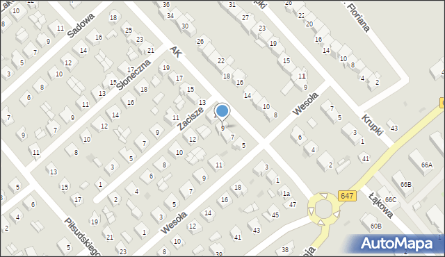 Kolno, Armii Krajowej, 9, mapa Kolno