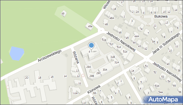 Kołobrzeg, Arciszewskiego Krzysztofa, 4A, mapa Kołobrzegu