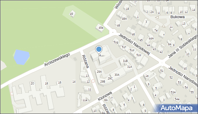 Kołobrzeg, Arciszewskiego Krzysztofa, 4B, mapa Kołobrzegu