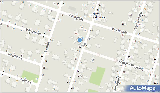 Koluszki, Armii Krajowej, 33, mapa Koluszki