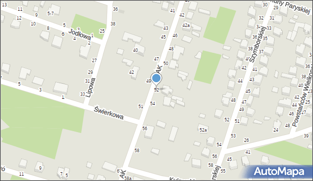 Koluszki, Armii Krajowej, 52, mapa Koluszki