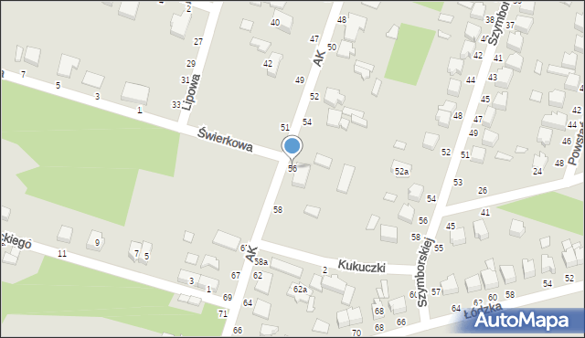 Koluszki, Armii Krajowej, 56, mapa Koluszki