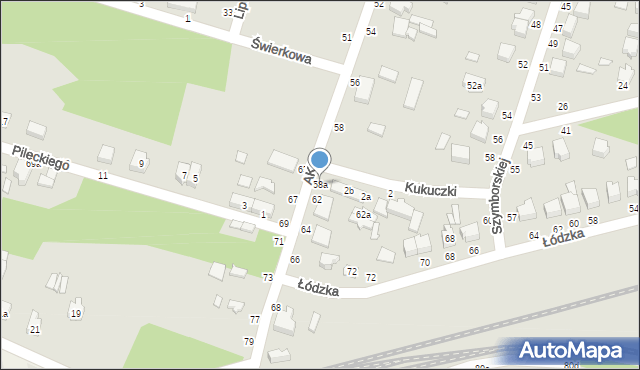 Koluszki, Armii Krajowej, 58a, mapa Koluszki