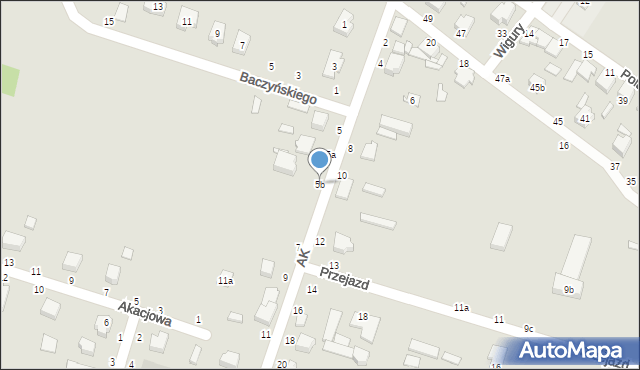 Koluszki, Armii Krajowej, 5b, mapa Koluszki