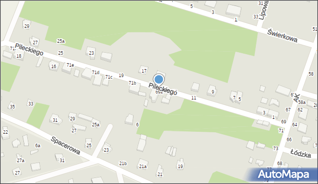 Koluszki, Armii Krajowej, 69a, mapa Koluszki