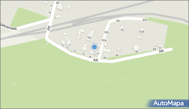 Koluszki, Armii Krajowej, 78a, mapa Koluszki