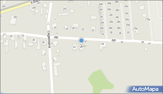 Konstantynów Łódzki, Armii Krajowej, 45, mapa Konstantynów Łódzki