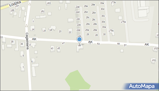 Konstantynów Łódzki, Armii Krajowej, 49, mapa Konstantynów Łódzki