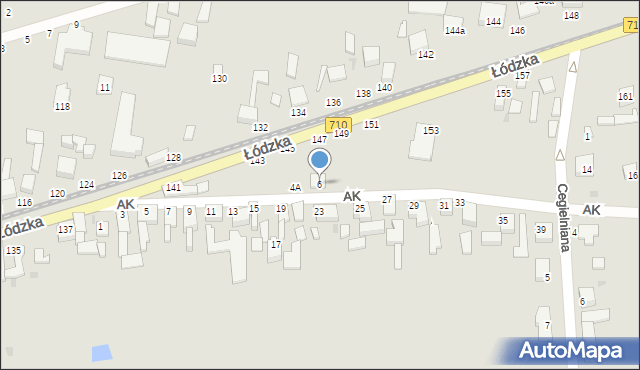 Konstantynów Łódzki, Armii Krajowej, 6, mapa Konstantynów Łódzki