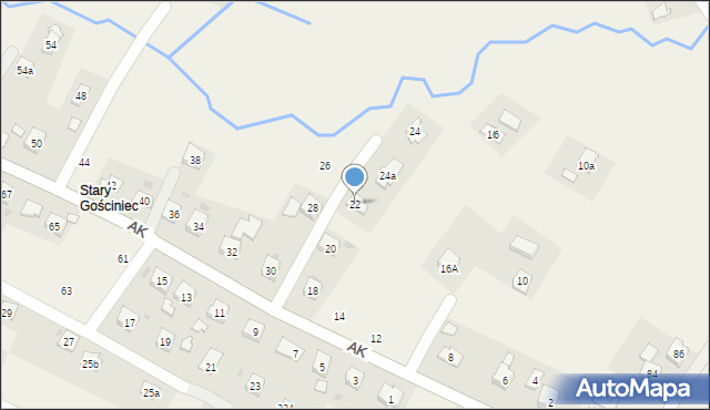 Korczyna, Armii Krajowej, 22, mapa Korczyna