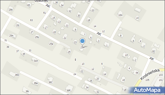 Korczyna, Armii Krajowej, 23A, mapa Korczyna