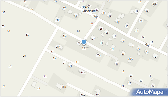 Korczyna, Armii Krajowej, 25b, mapa Korczyna