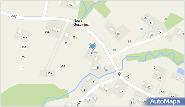 Korczyna, Armii Krajowej, 91, mapa Korczyna