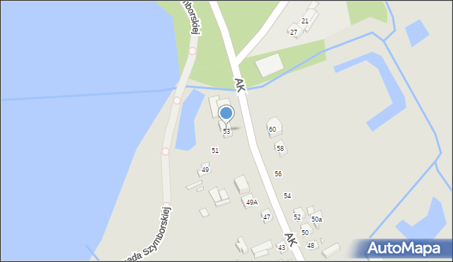 Kórnik, Armii Krajowej, 53, mapa Kórnik